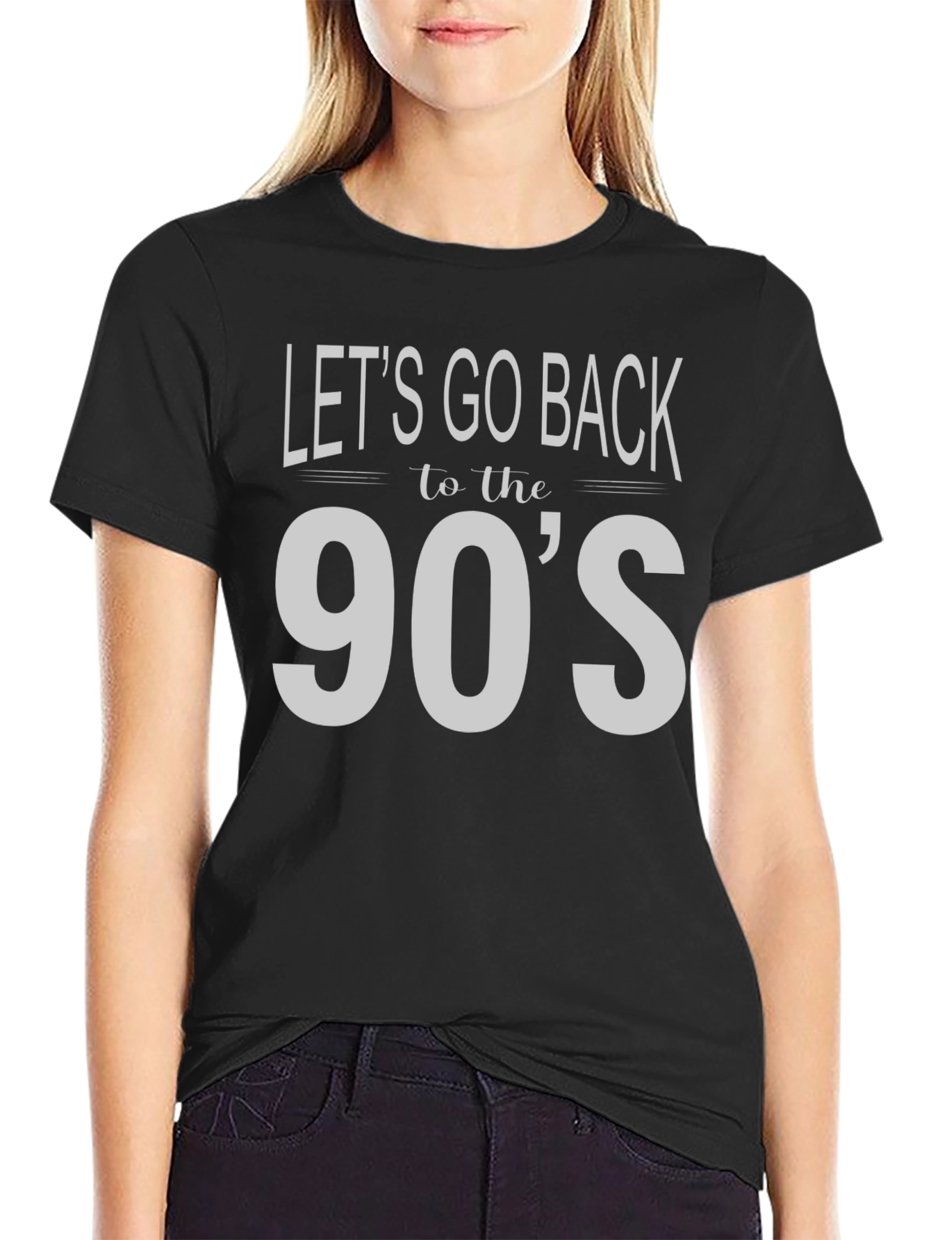 Retro 90s Throwback Black T-Shirt