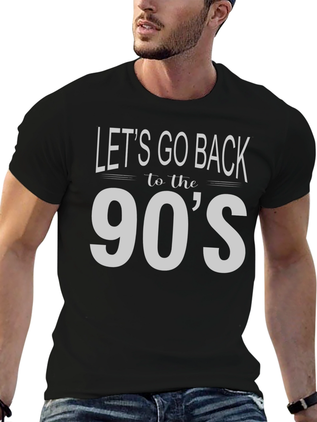 Retro 90s Throwback Black T-Shirt