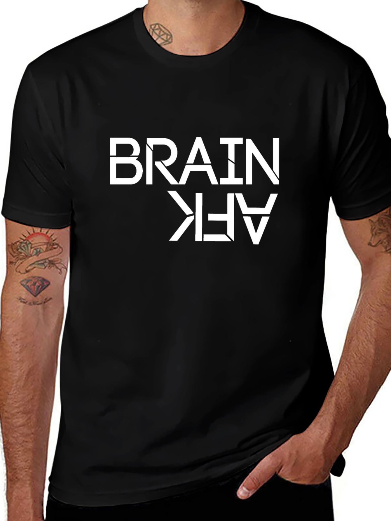 Brain AFK T-Shirt - Black Unique Design