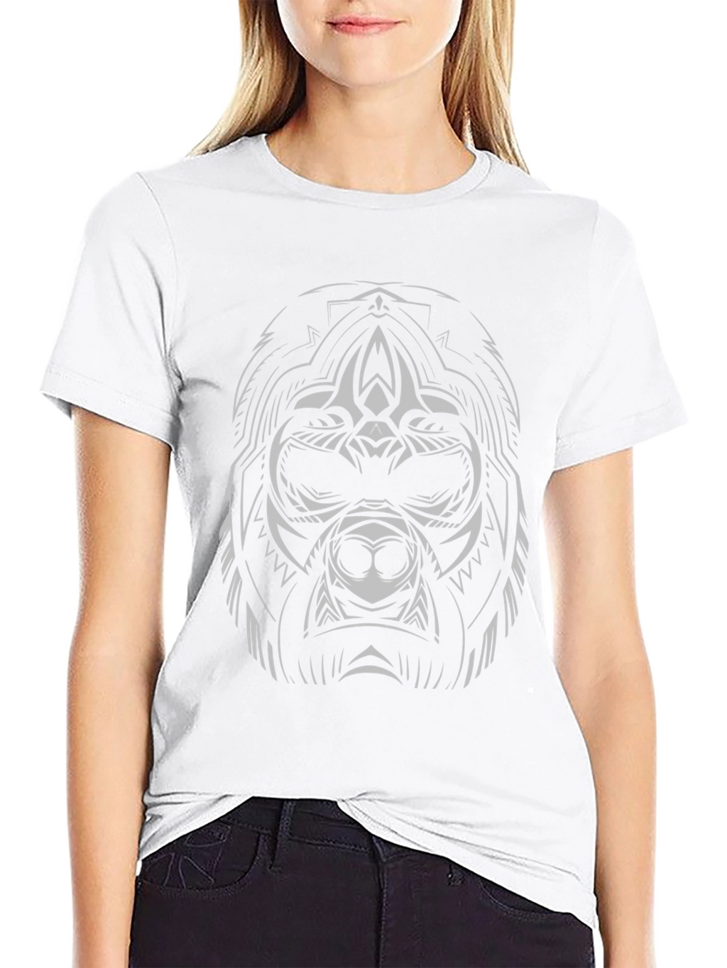 Tribal Bear Graphic Tee - Mens Black T-Shirt