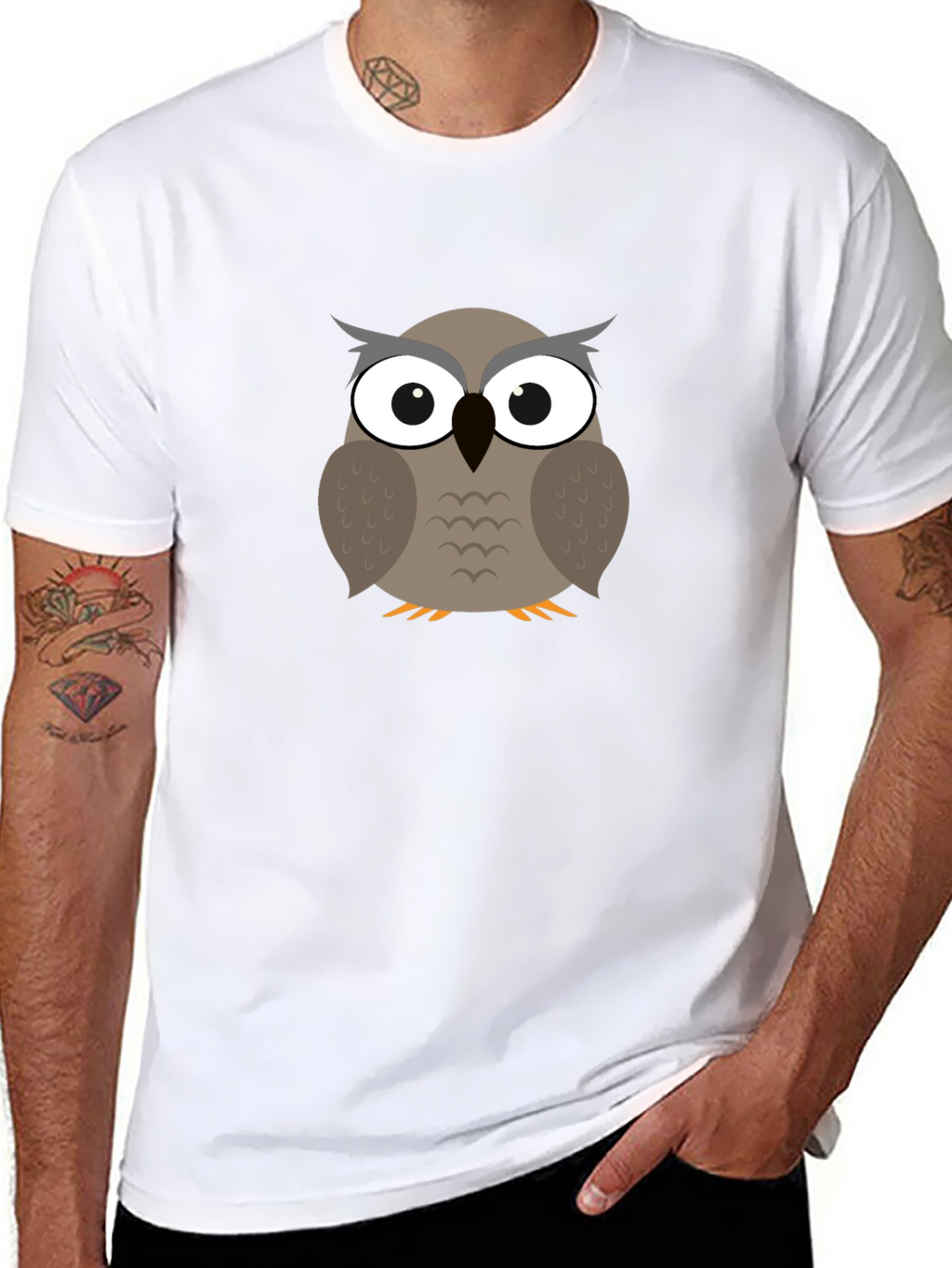Owl Graphic Tee - Mens Short Sleeve T-Shirt