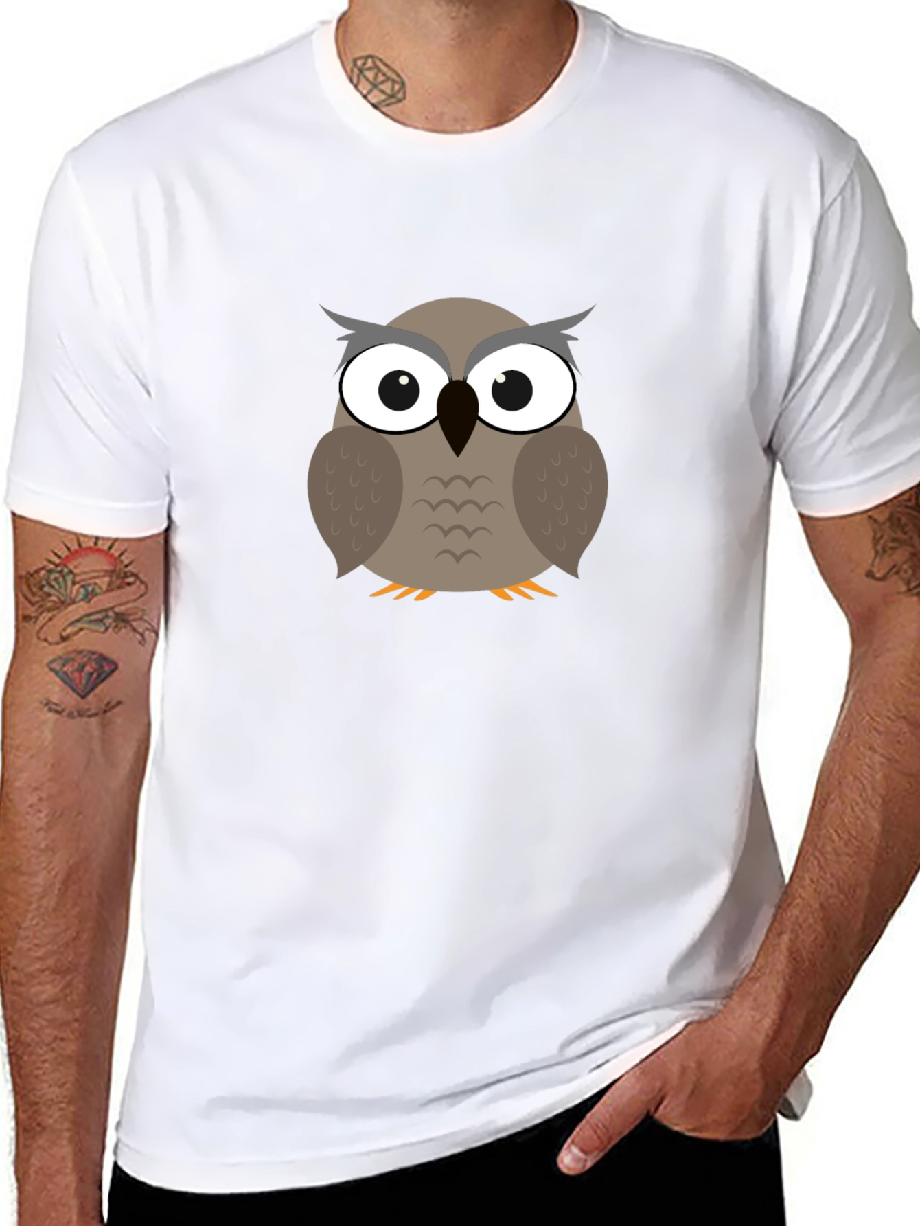 Owl Graphic Tee - Mens Short Sleeve T-Shirt