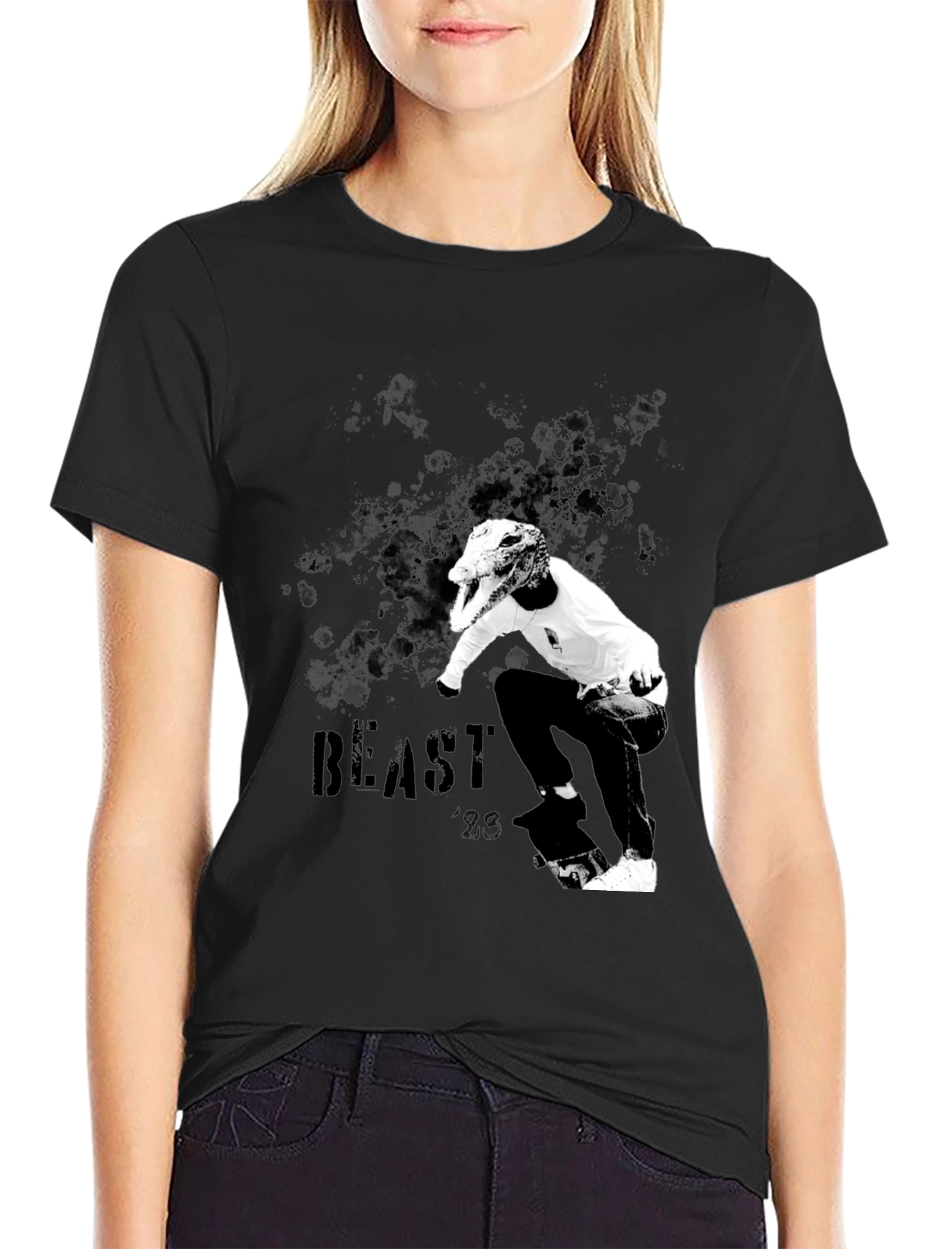 Beast 23 Graphic T-Shirt - Black Cotton Tee