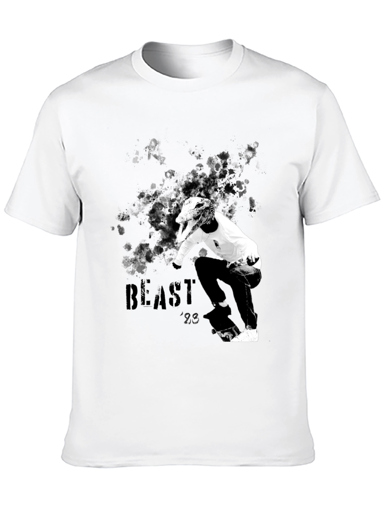 Beast 23 Graphic T-Shirt - Black Cotton Tee