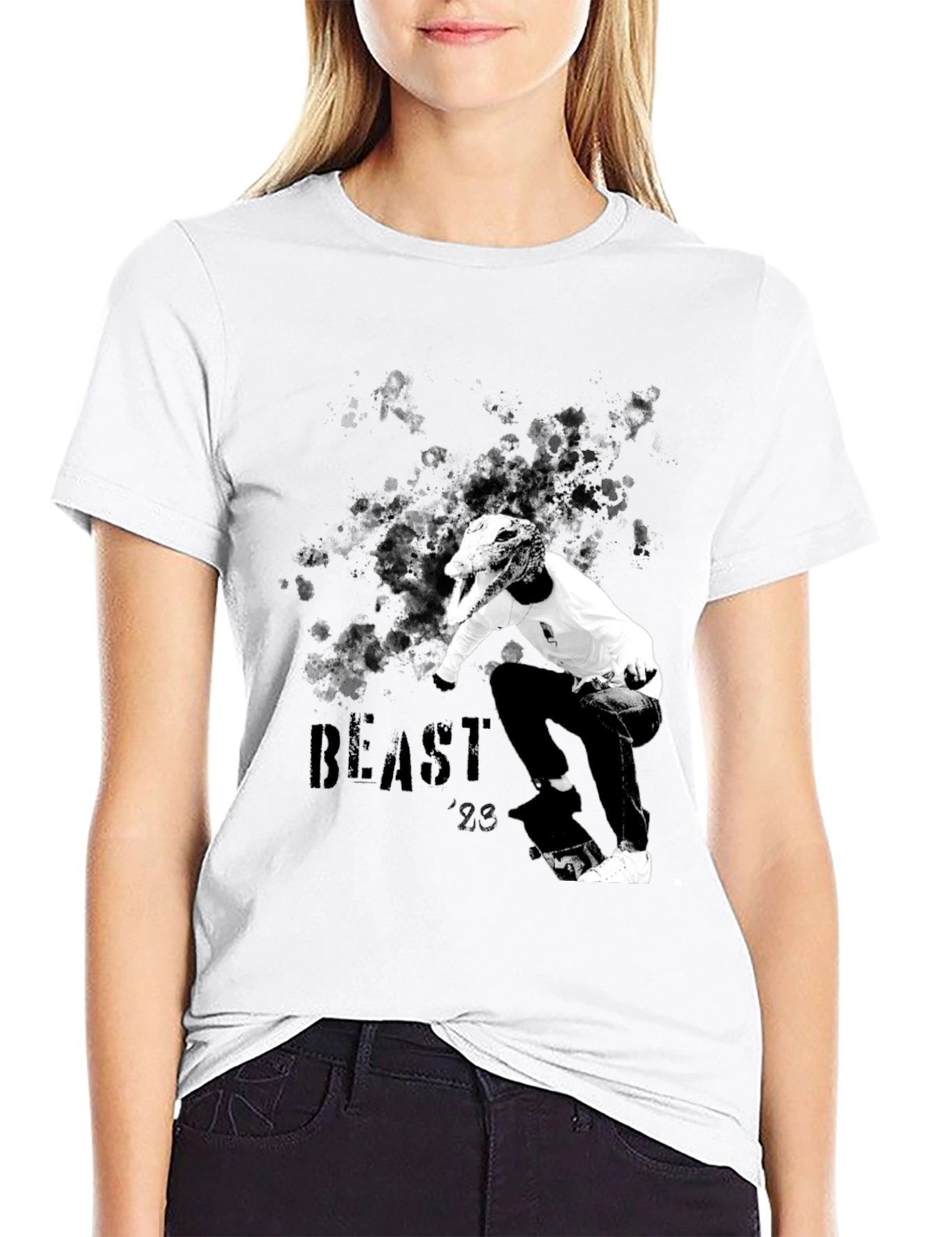 Beast 23 Graphic T-Shirt - Black Cotton Tee