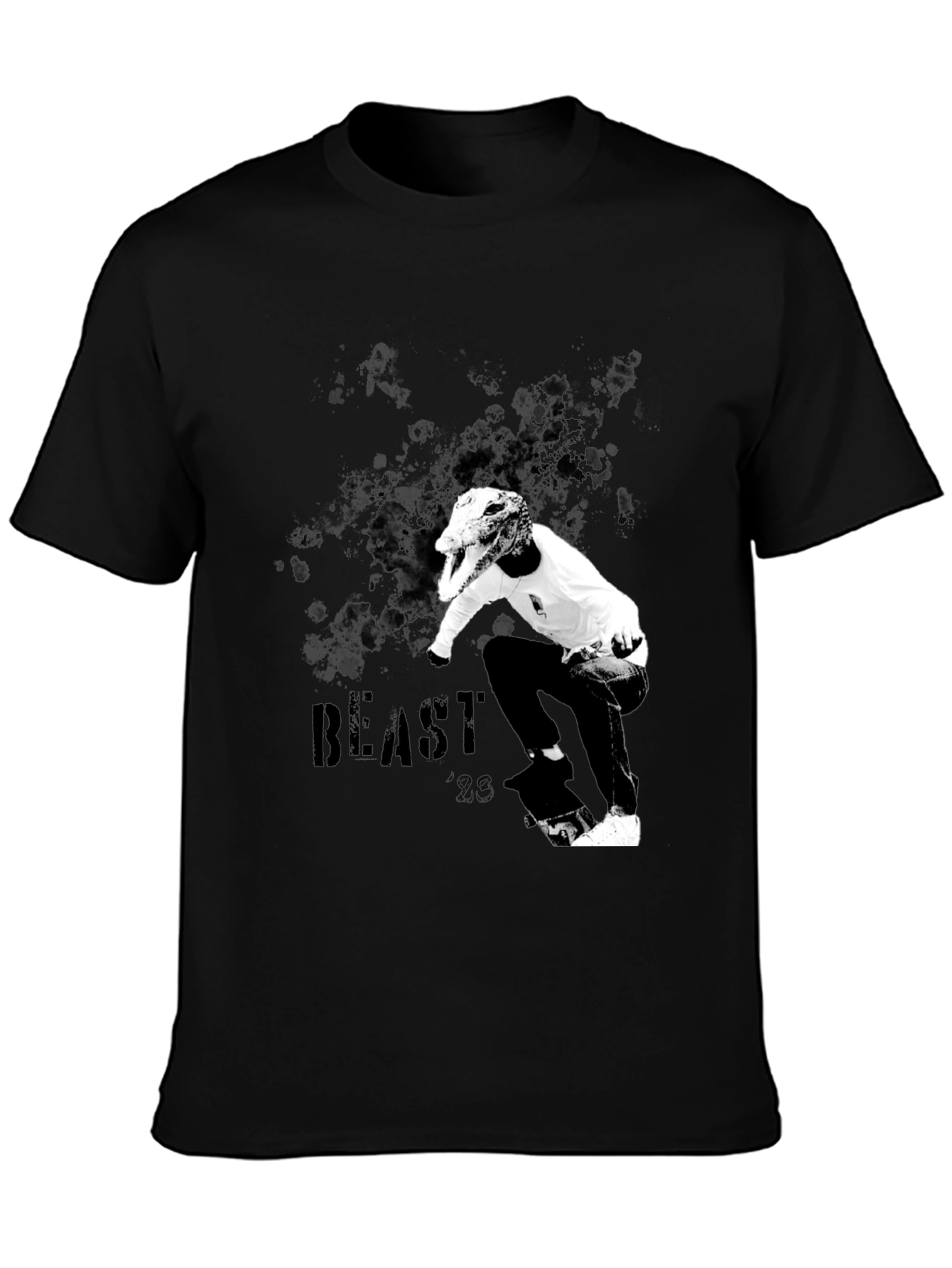 Beast 23 Graphic T-Shirt - Black Cotton Tee