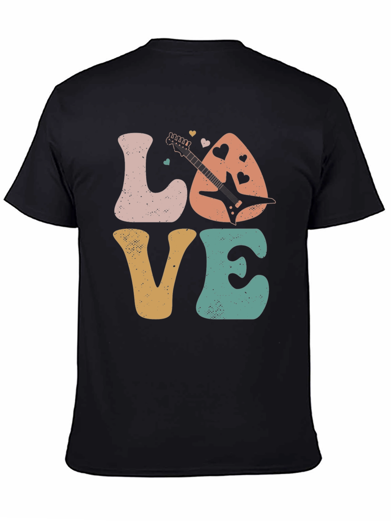 Love Guitar Graphic T-Shirt Retro Style