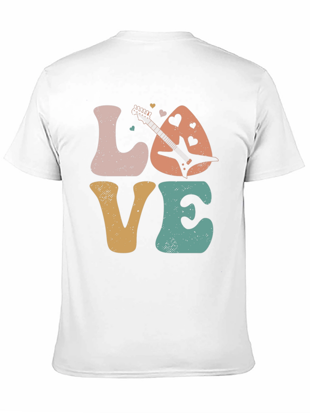 Love Guitar Graphic T-Shirt Retro Style