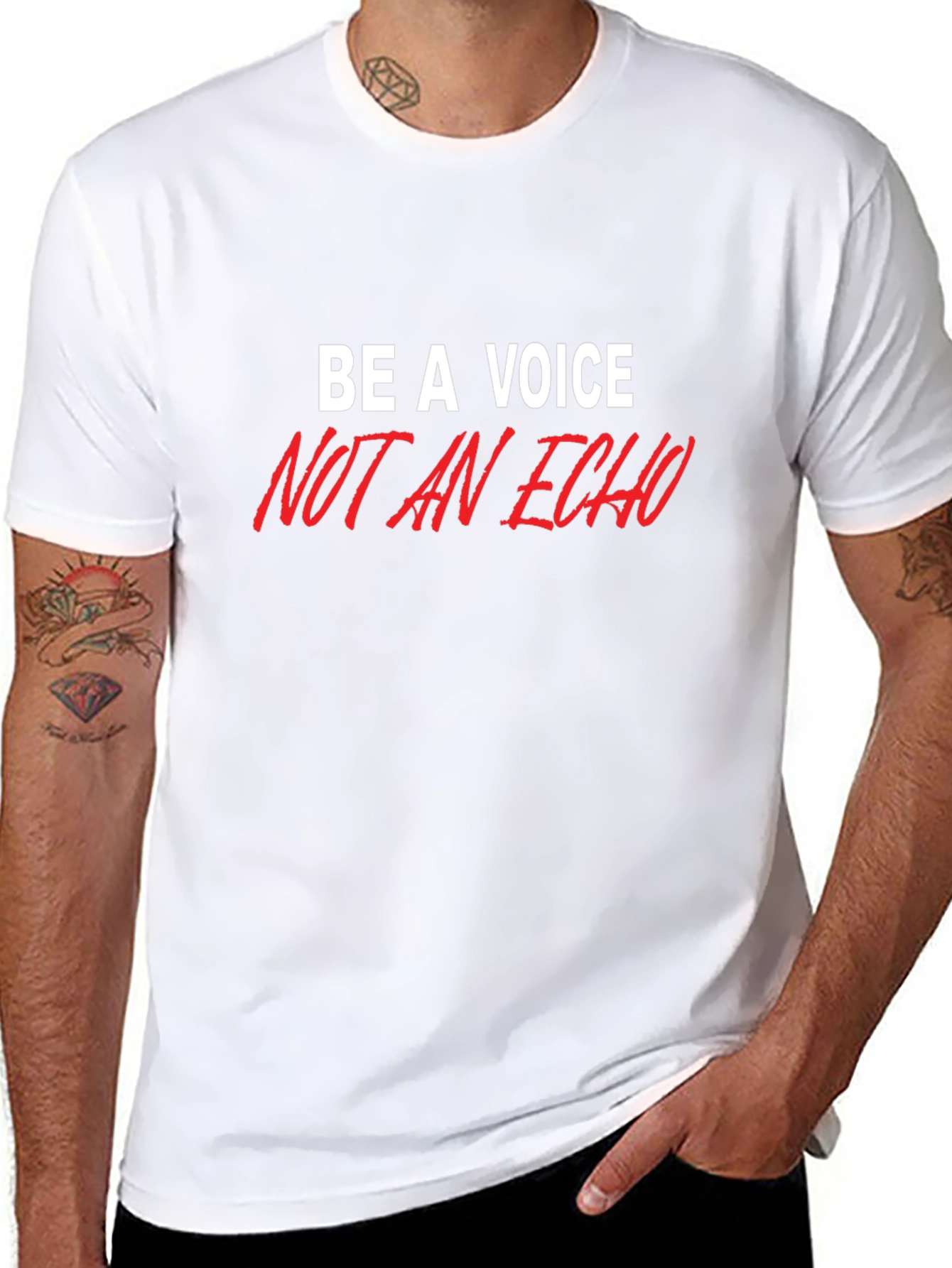 Be A Voice Graphic Tee - Stylish Black T-Shirt