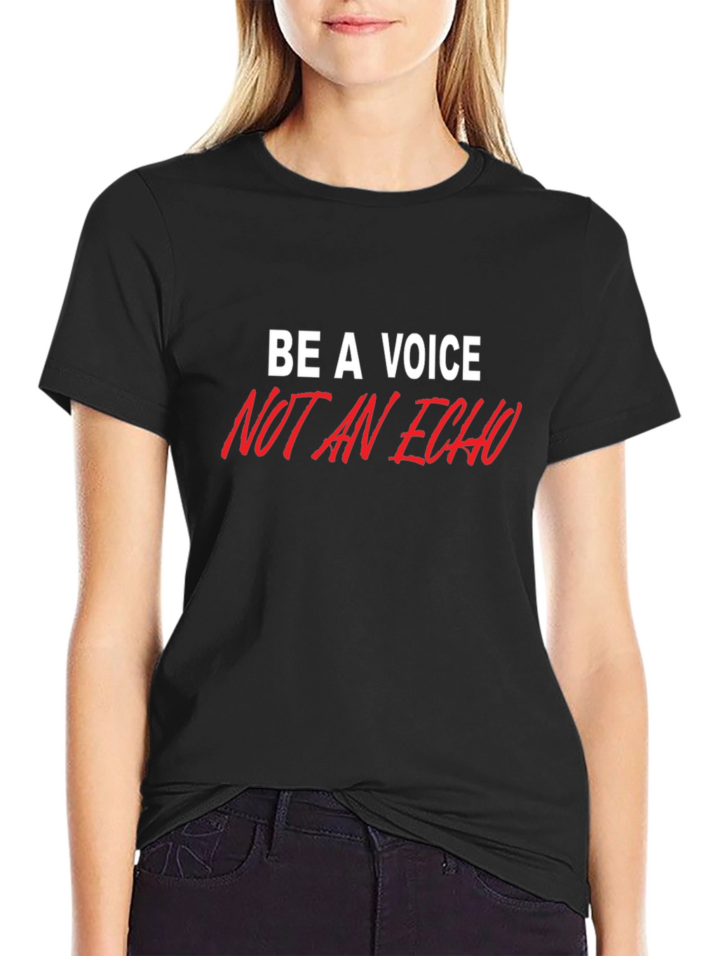 Be A Voice Graphic Tee - Stylish Black T-Shirt