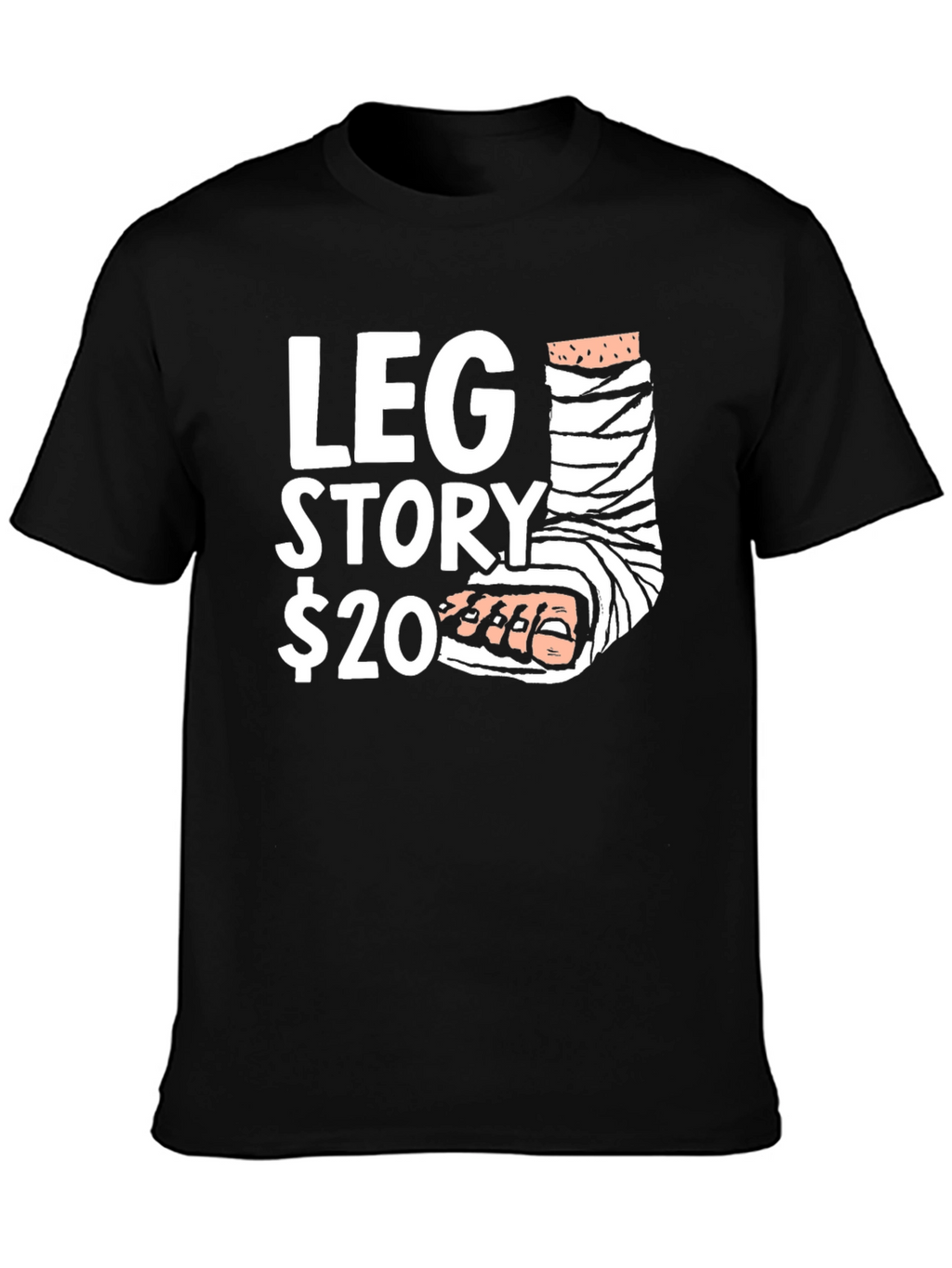 Funny Leg Story Graphic T-Shirt