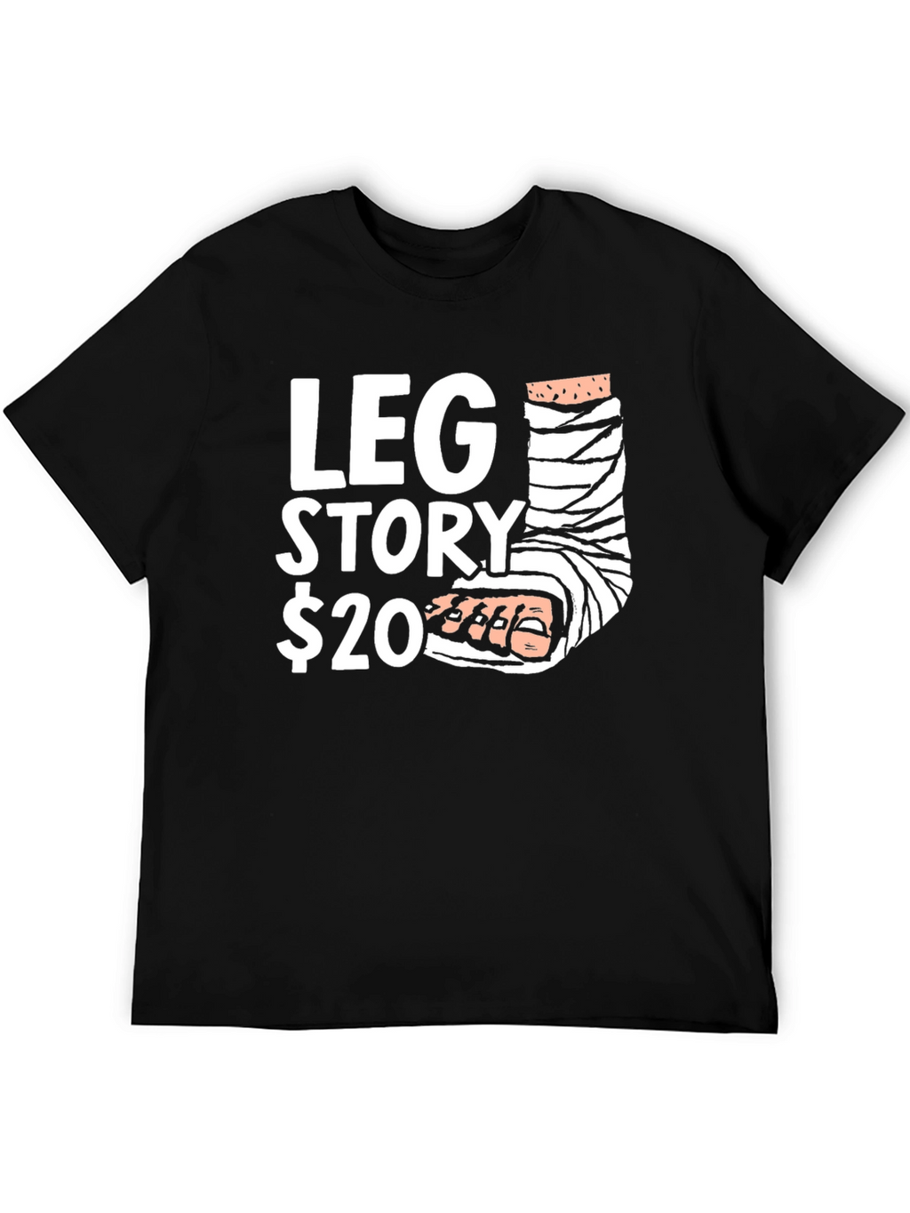 Funny Leg Story Graphic T-Shirt