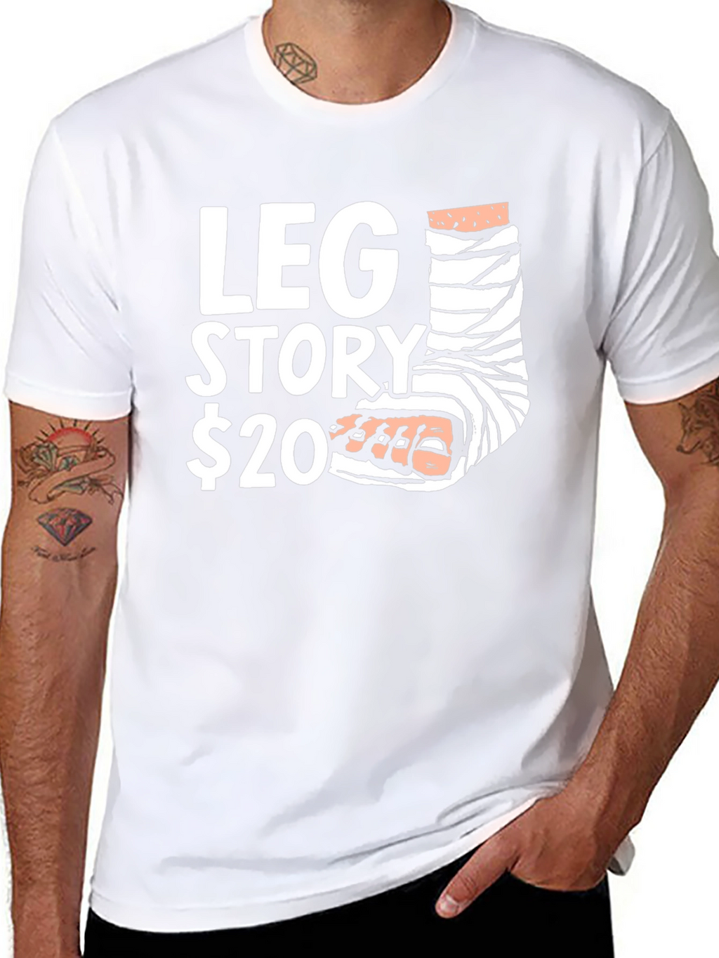 Funny Leg Story Graphic T-Shirt