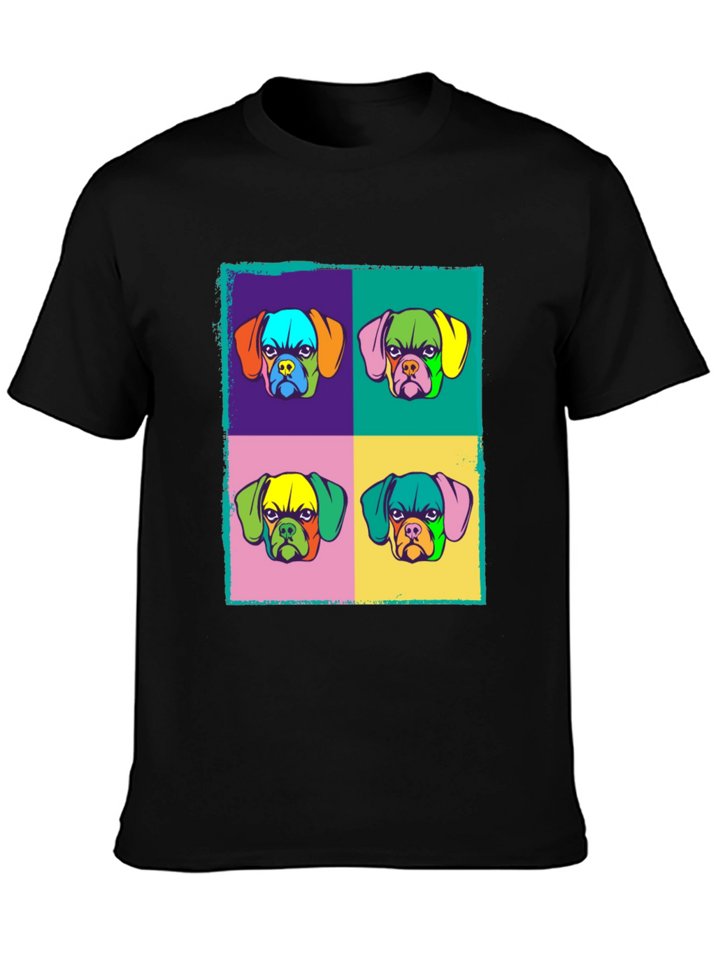 Pop Art Dog Graphic Tee - Funky Style