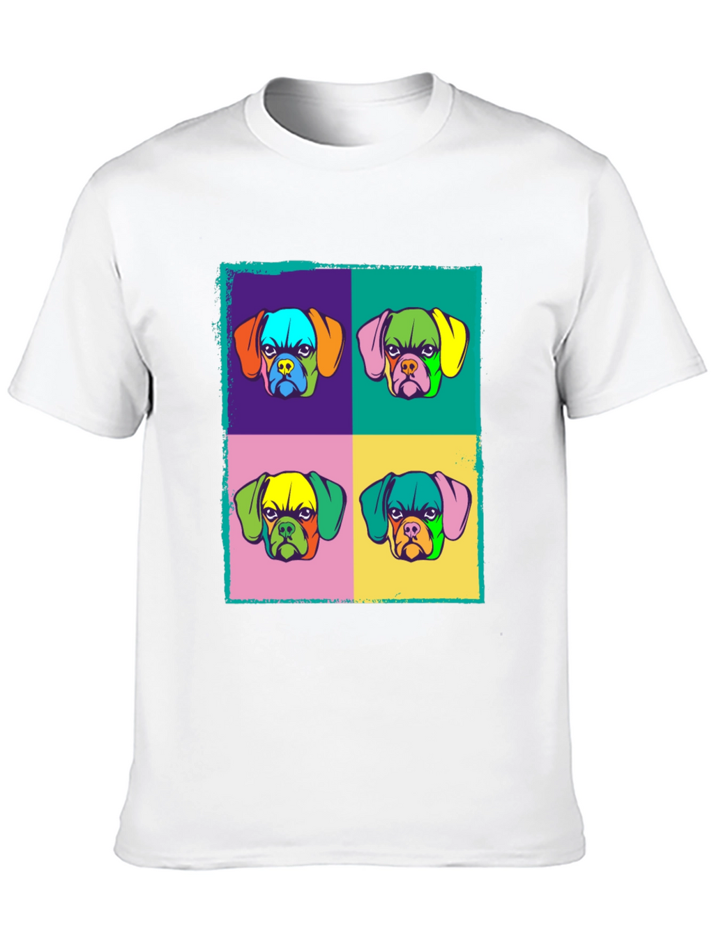 Pop Art Dog Graphic Tee - Funky Style