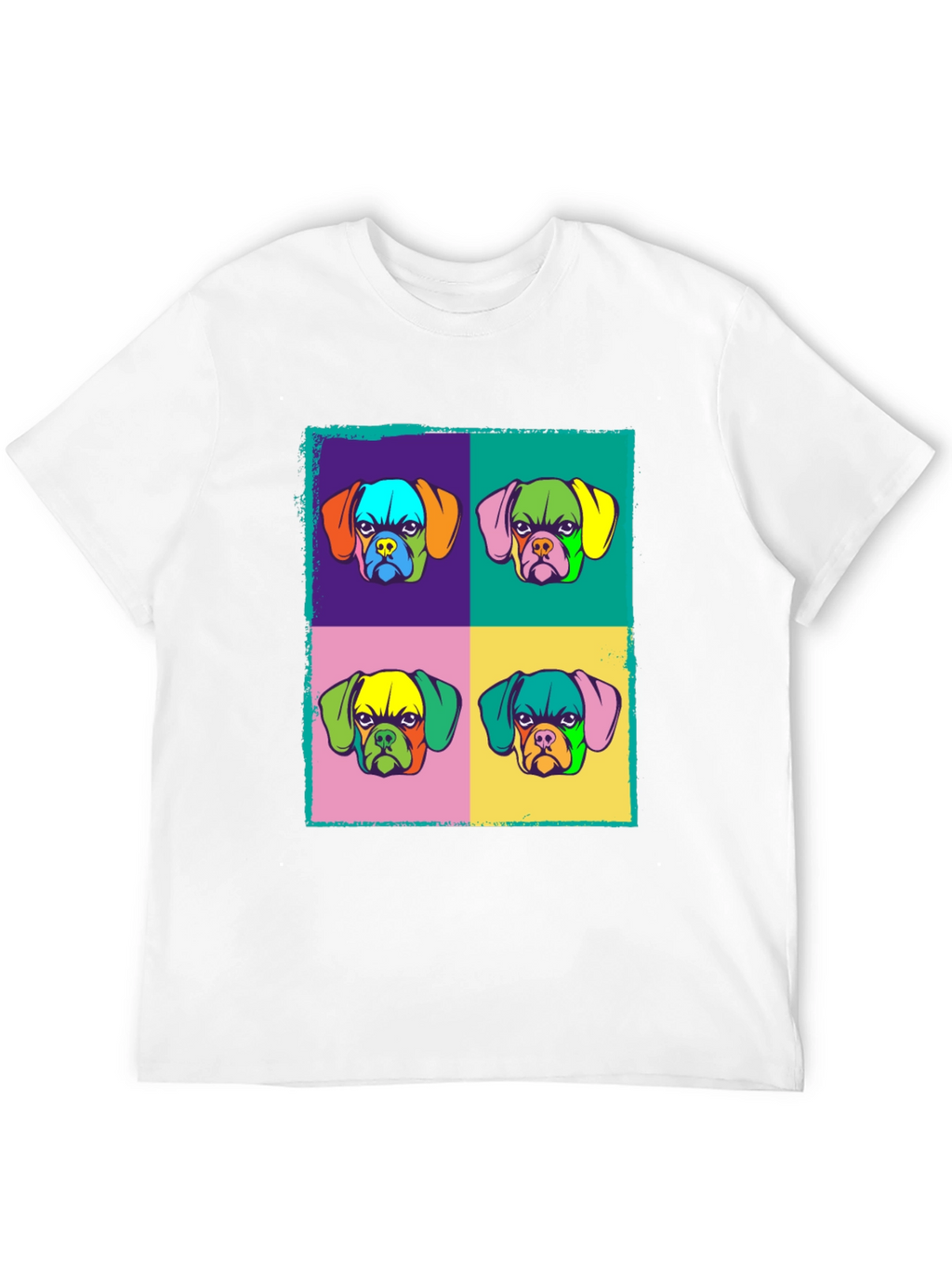 Pop Art Dog Graphic Tee - Funky Style