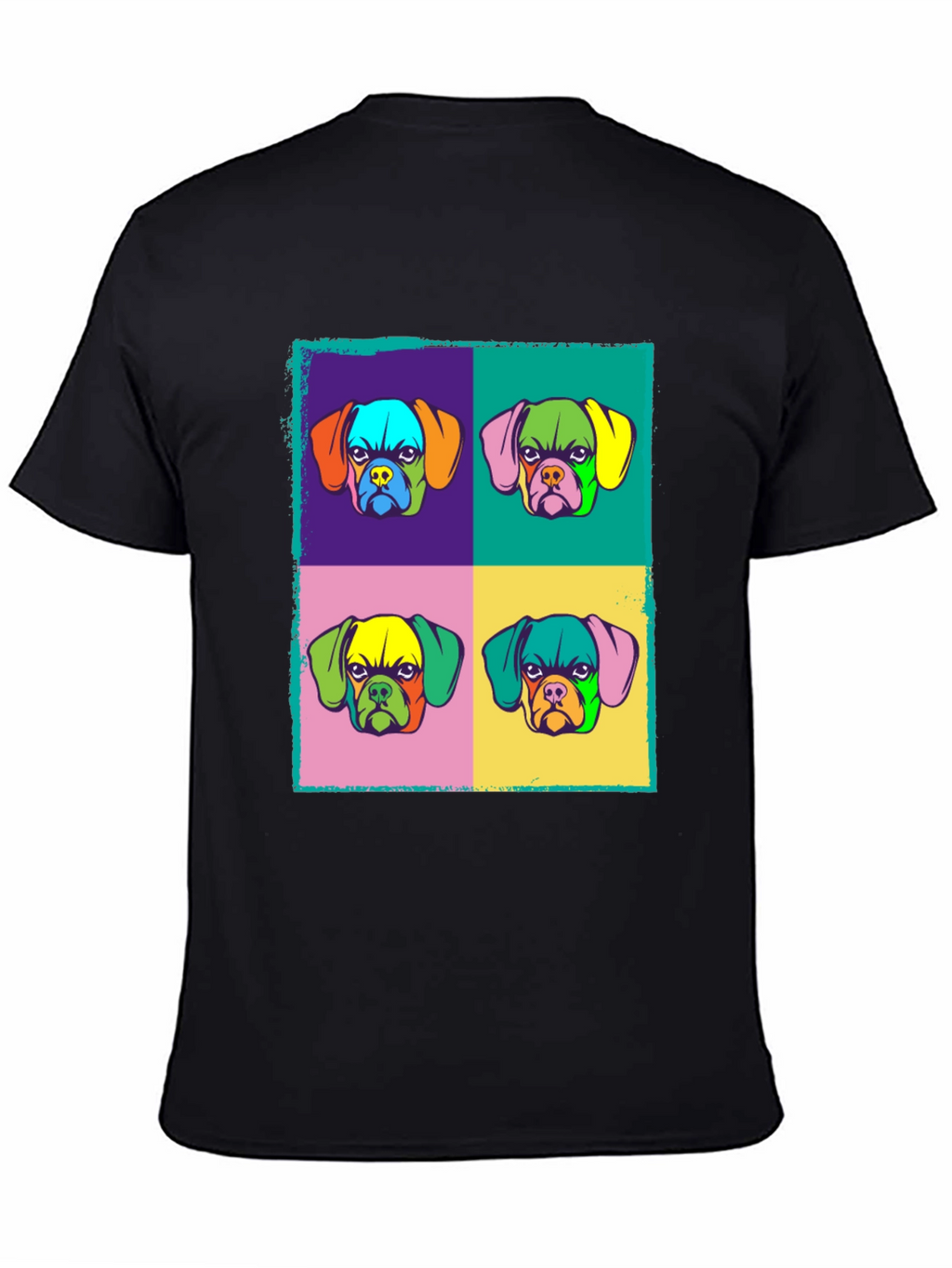 Pop Art Dog Graphic Tee - Funky Style