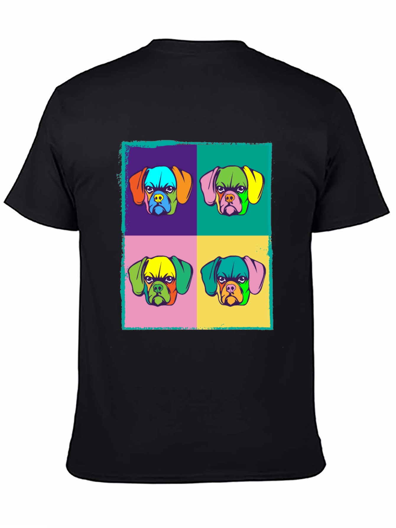 Pop Art Dog Graphic Tee - Funky Style