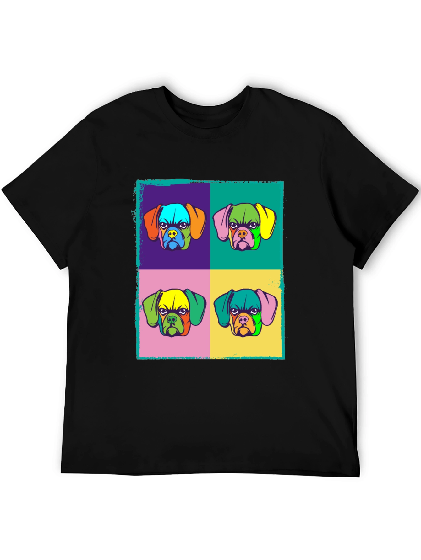 Pop Art Dog Graphic Tee - Funky Style