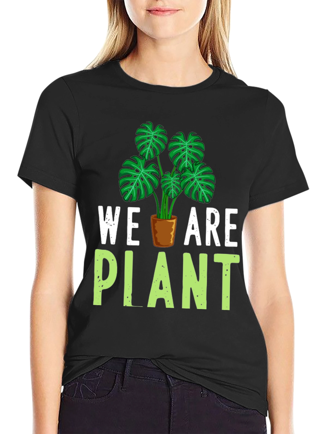 We Are Plant T-Shirt - Green Leaf Design