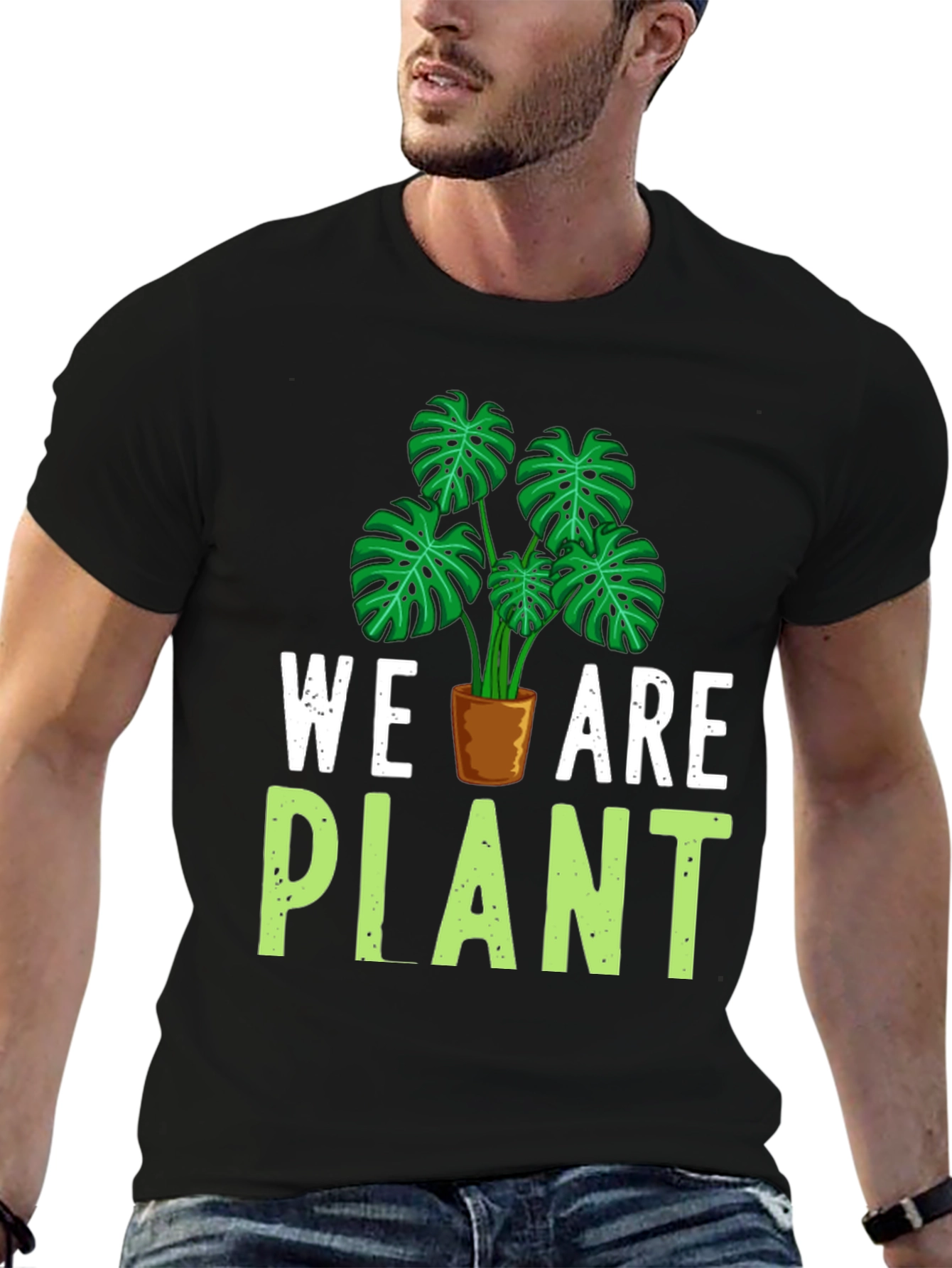 We Are Plant T-Shirt - Green Leaf Design