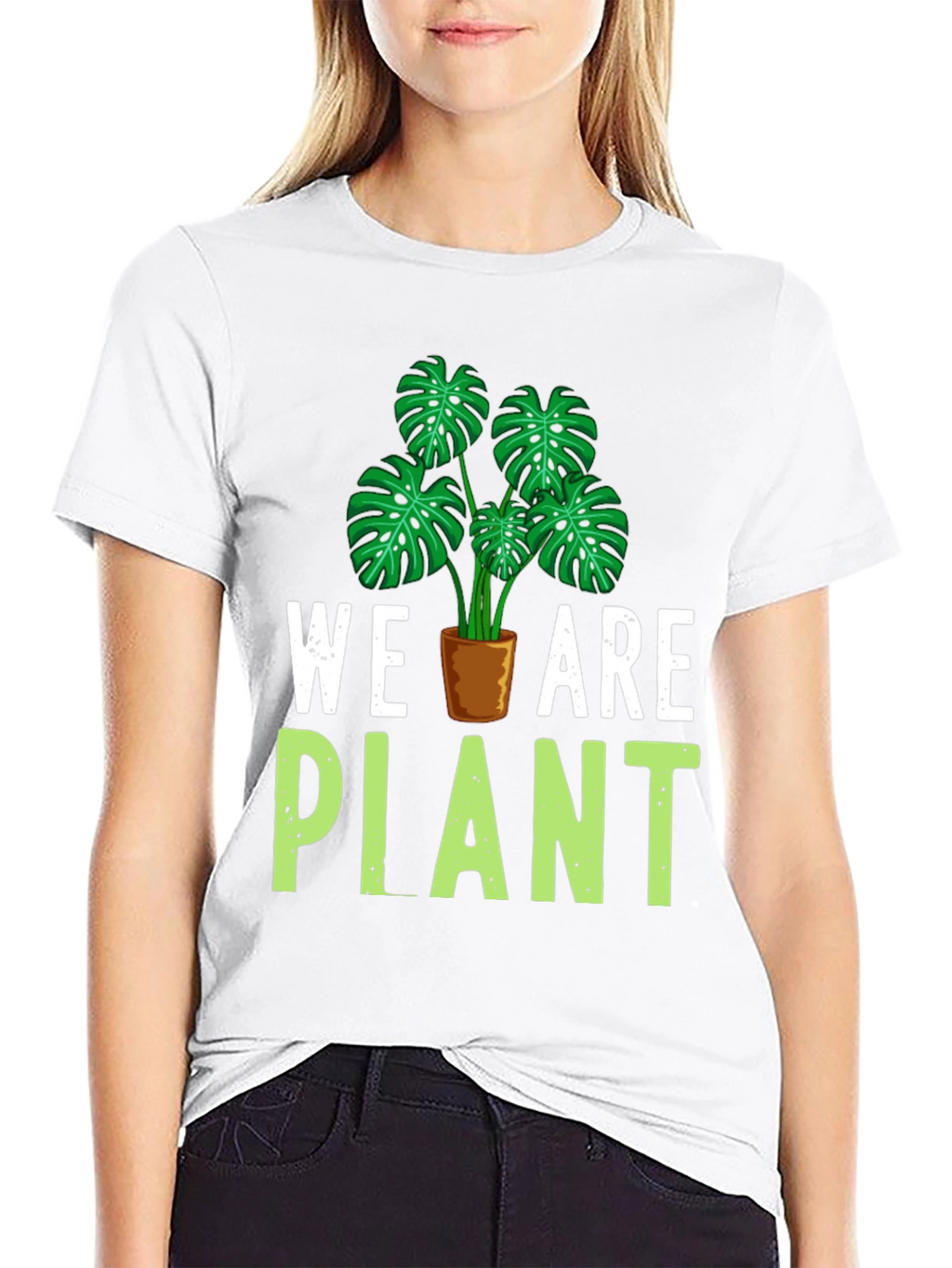 We Are Plant T-Shirt - Green Leaf Design