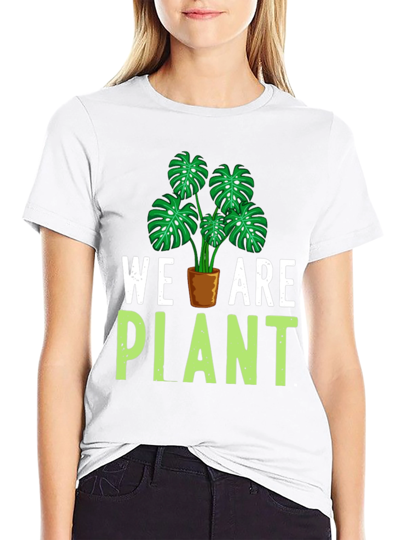 We Are Plant T-Shirt - Green Leaf Design