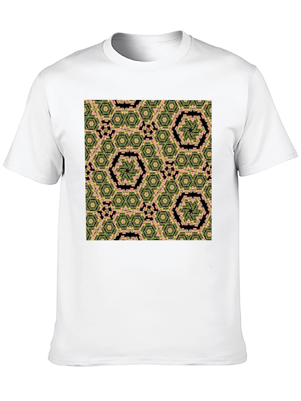 Hexagon Flower Pattern T-Shirt