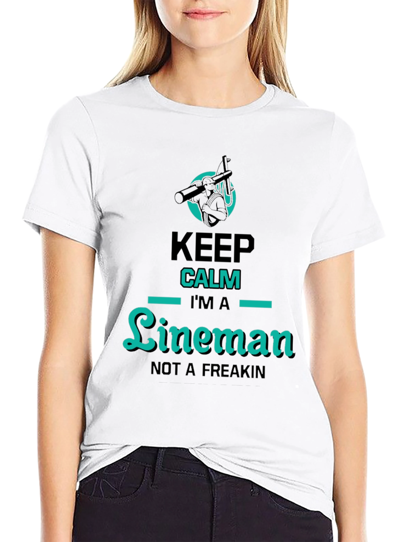 Keep Calm Lineman T-Shirt - Humorous Graphic Tee