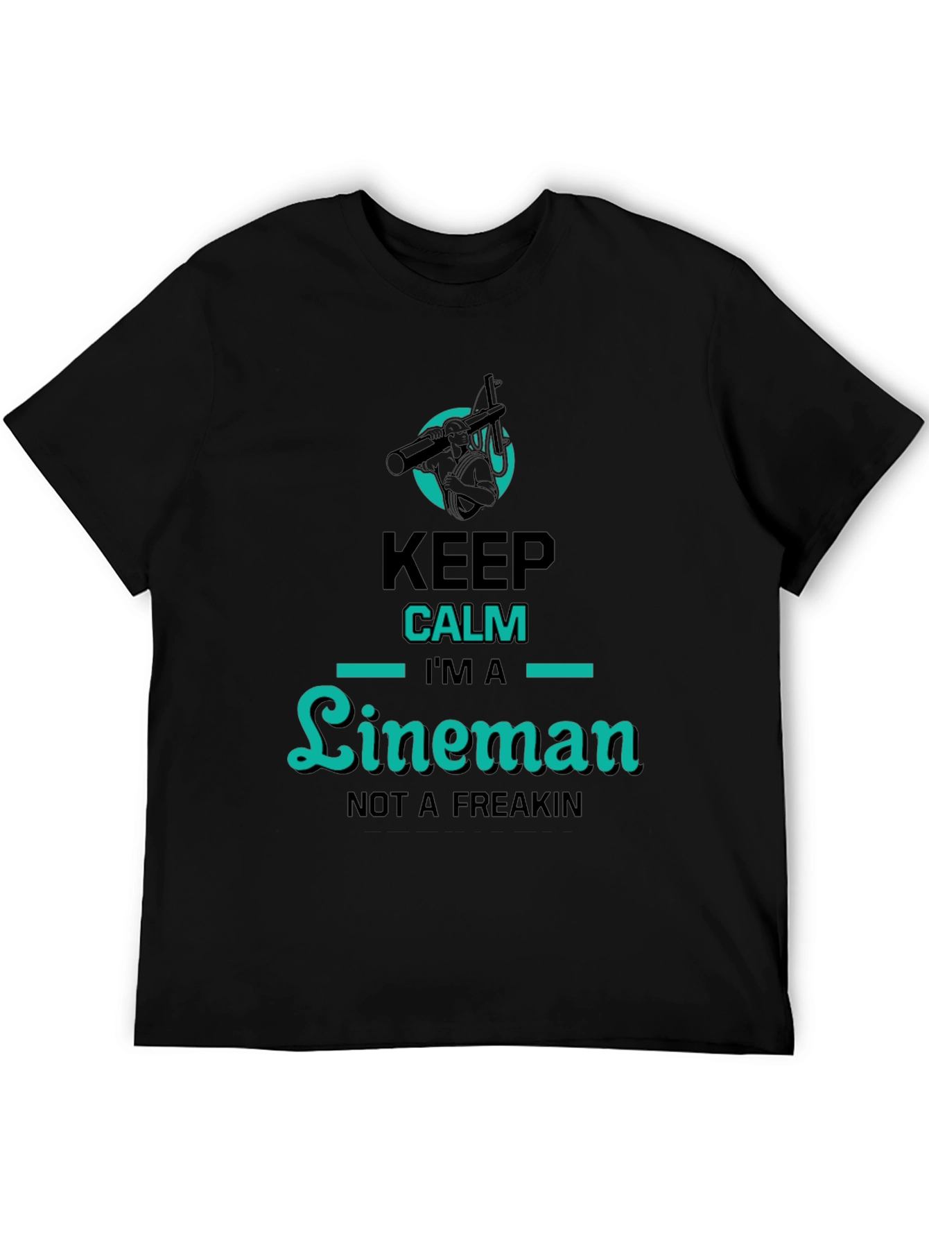 Keep Calm Lineman T-Shirt - Humorous Graphic Tee