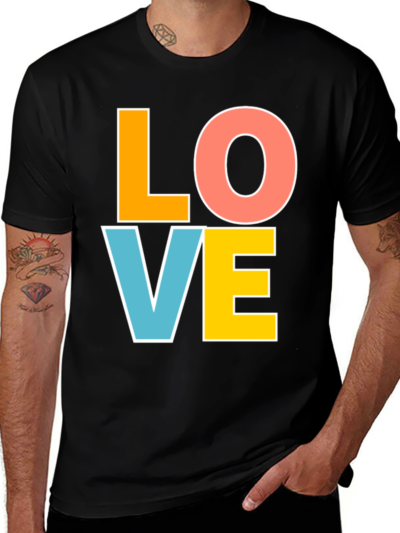 Love Graphic T-Shirt - Bold & Colorful Design