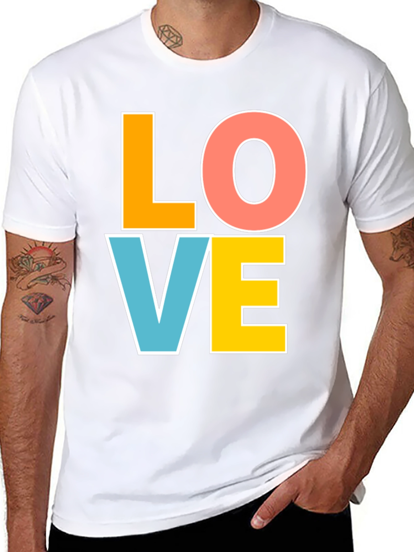 Love Graphic T-Shirt - Bold & Colorful Design