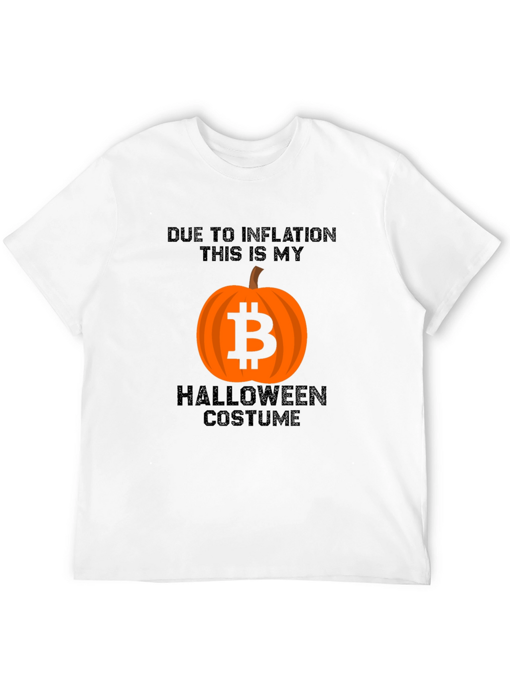 Bitcoin Pumpkin Inflation Halloween Costume Black T-Shirt
