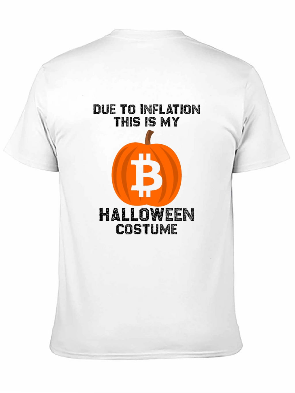 Bitcoin Pumpkin Inflation Halloween Costume Black T-Shirt