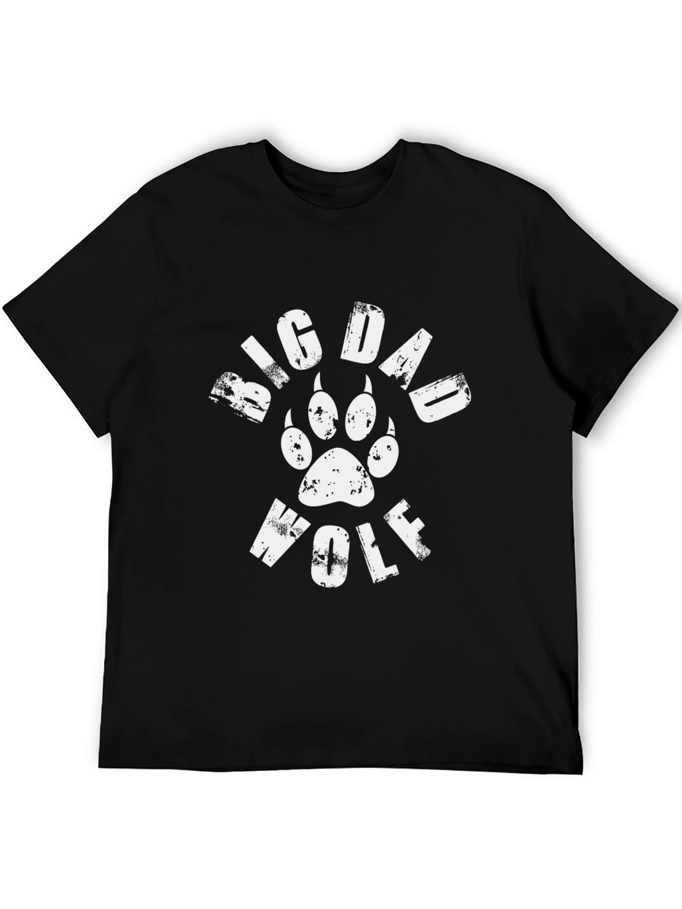 Big Dad Wolf Graphic T-Shirt - Mens Black Tee