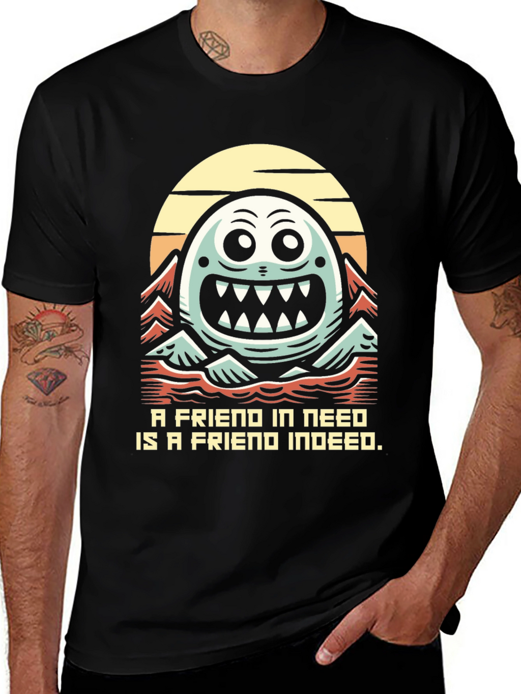 Funny Monster Friend T-Shirt - A Friend Indeed