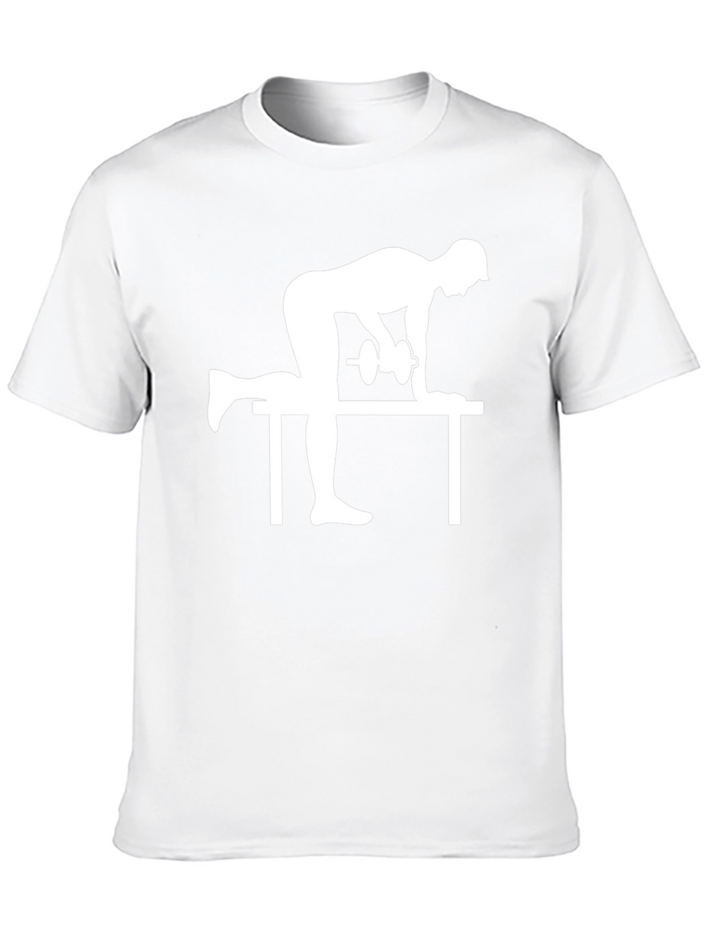 Workout Silhouette Graphic Tee - Black Cotton T-Shirt