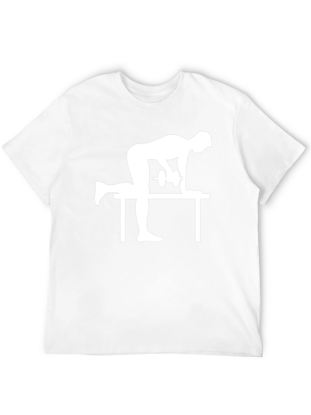 Workout Silhouette Graphic Tee - Black Cotton T-Shirt