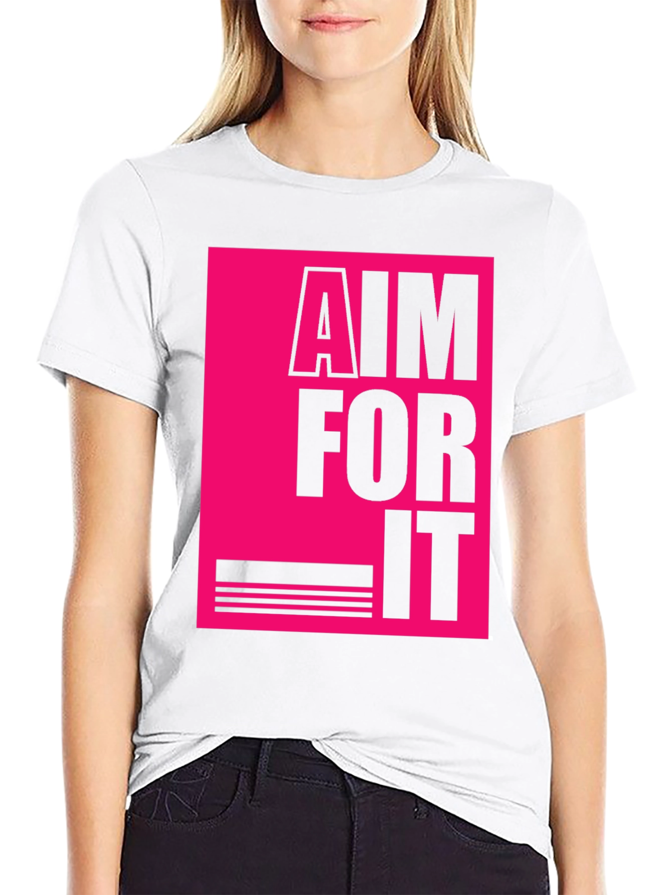 Aim For It Graphic T-Shirt - Black Tee