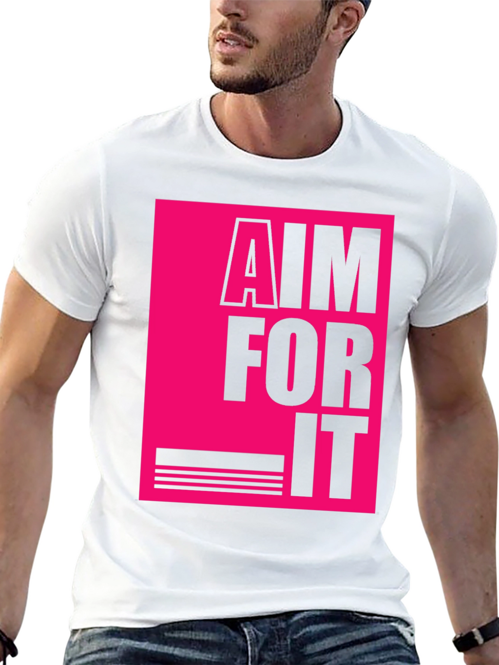Aim For It Graphic T-Shirt - Black Tee