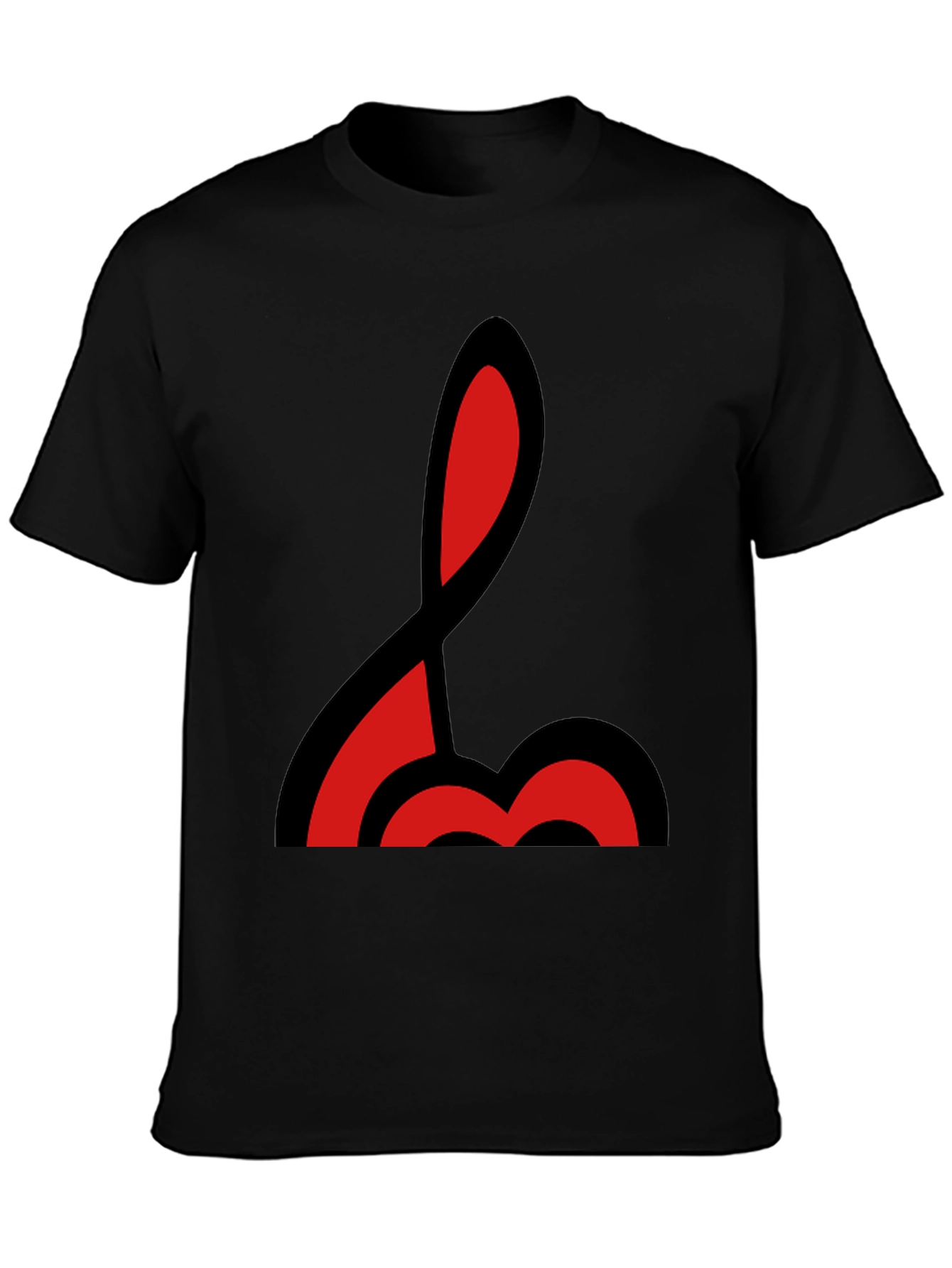 Abstract Red & Black Graphic T-Shirt