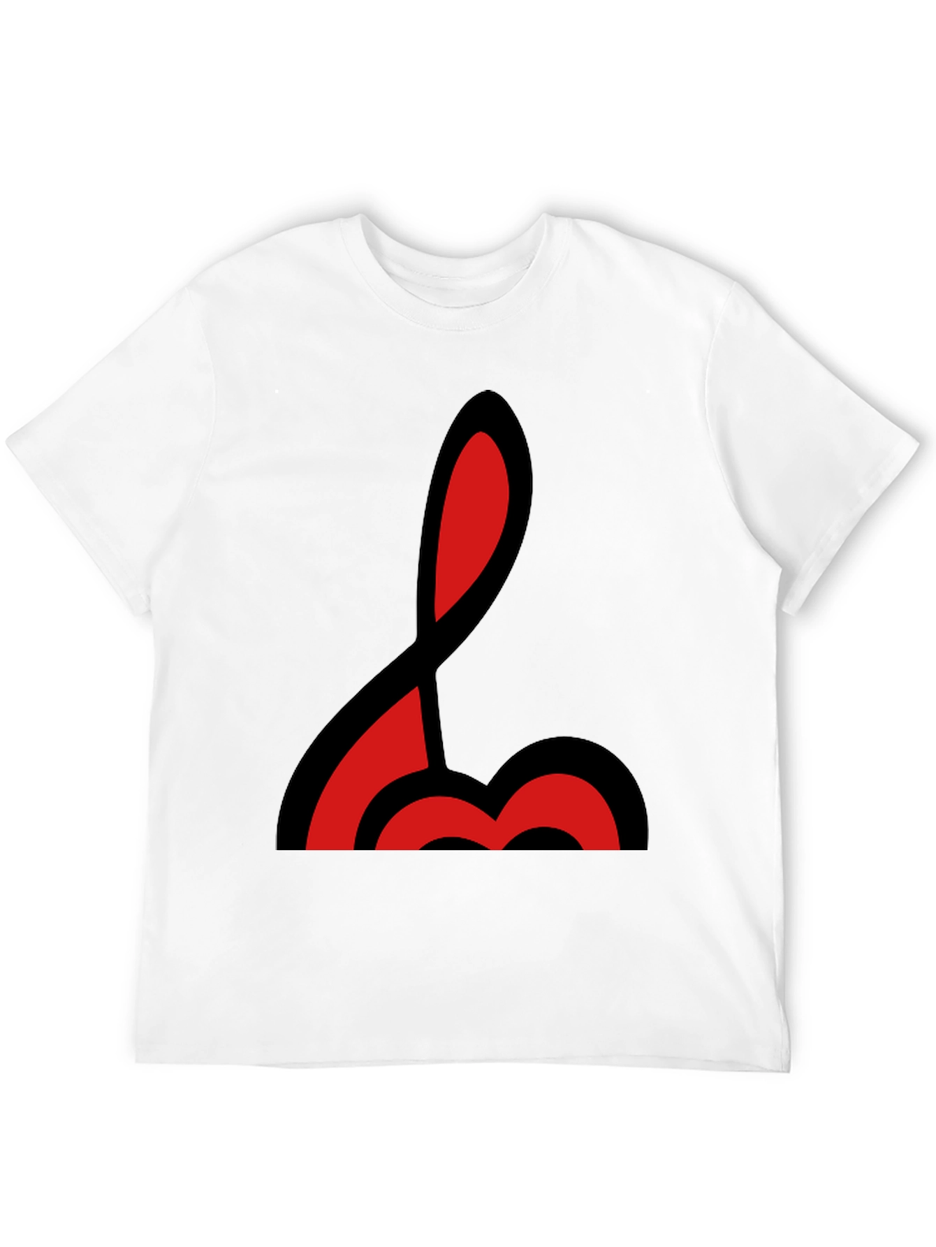 Abstract Red & Black Graphic T-Shirt