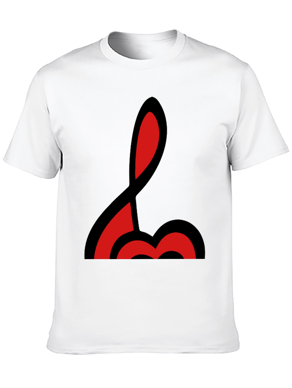 Abstract Red & Black Graphic T-Shirt