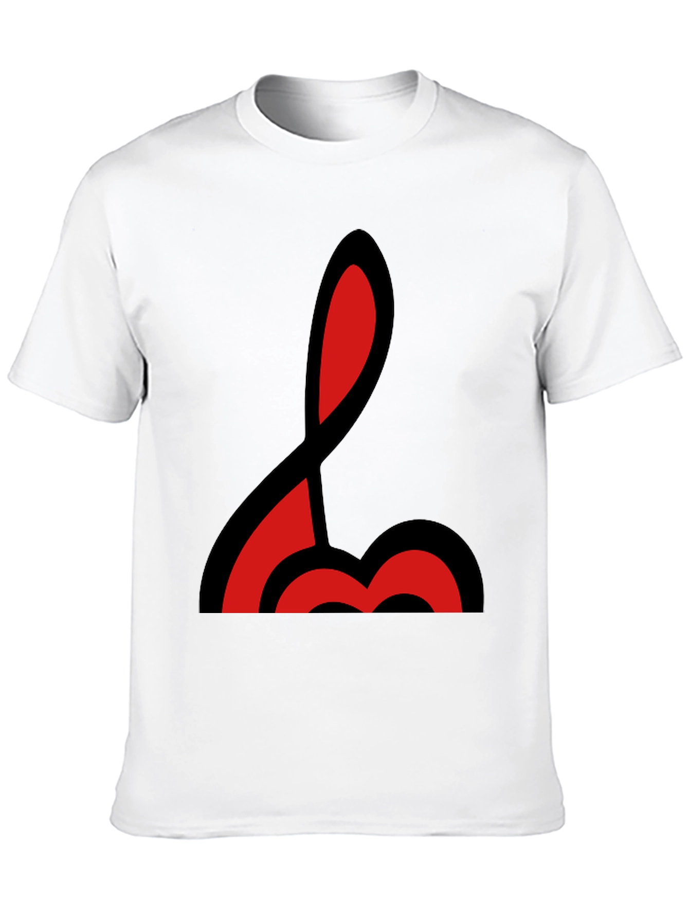 Abstract Red & Black Graphic T-Shirt