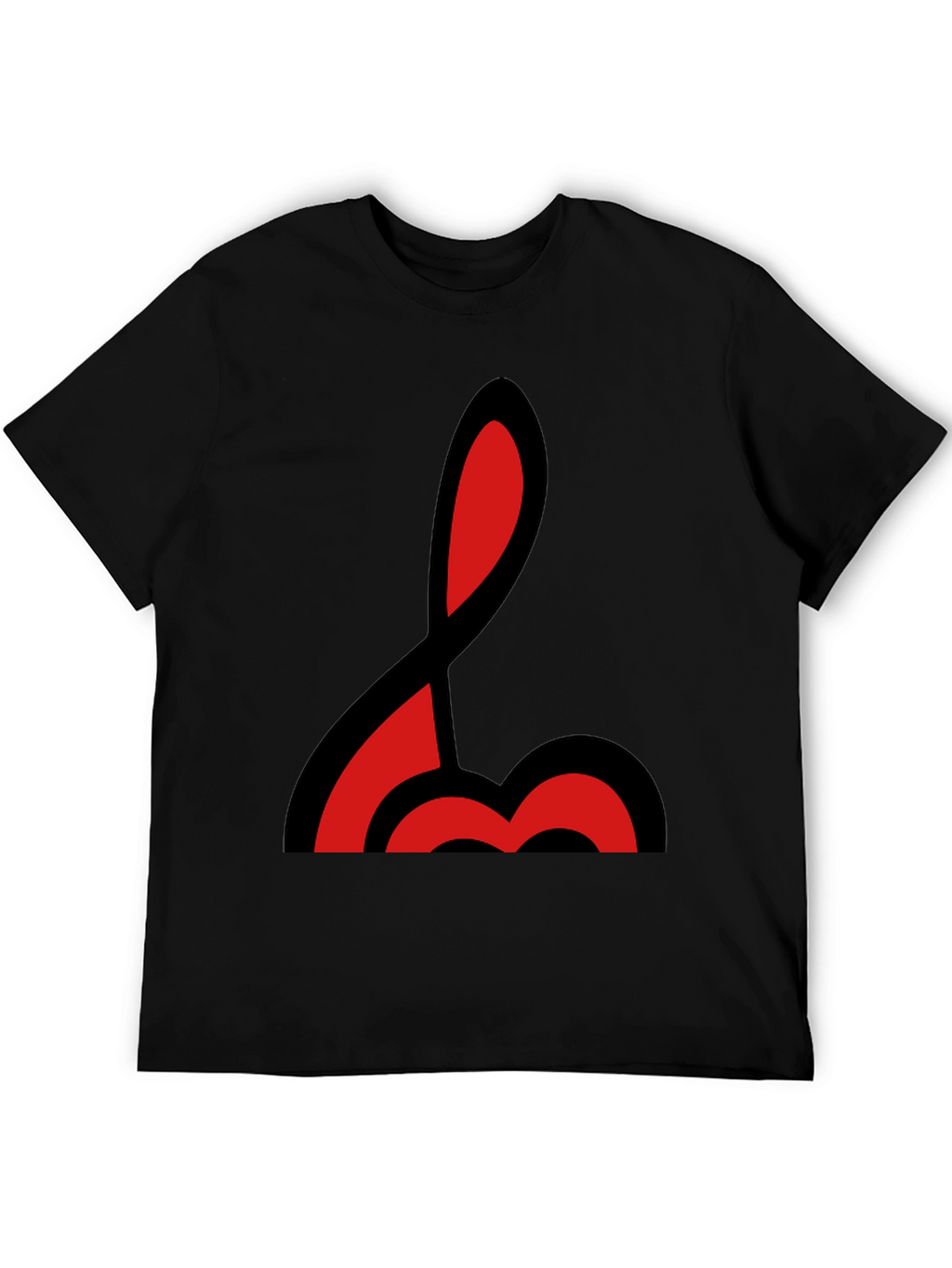 Abstract Red & Black Graphic T-Shirt