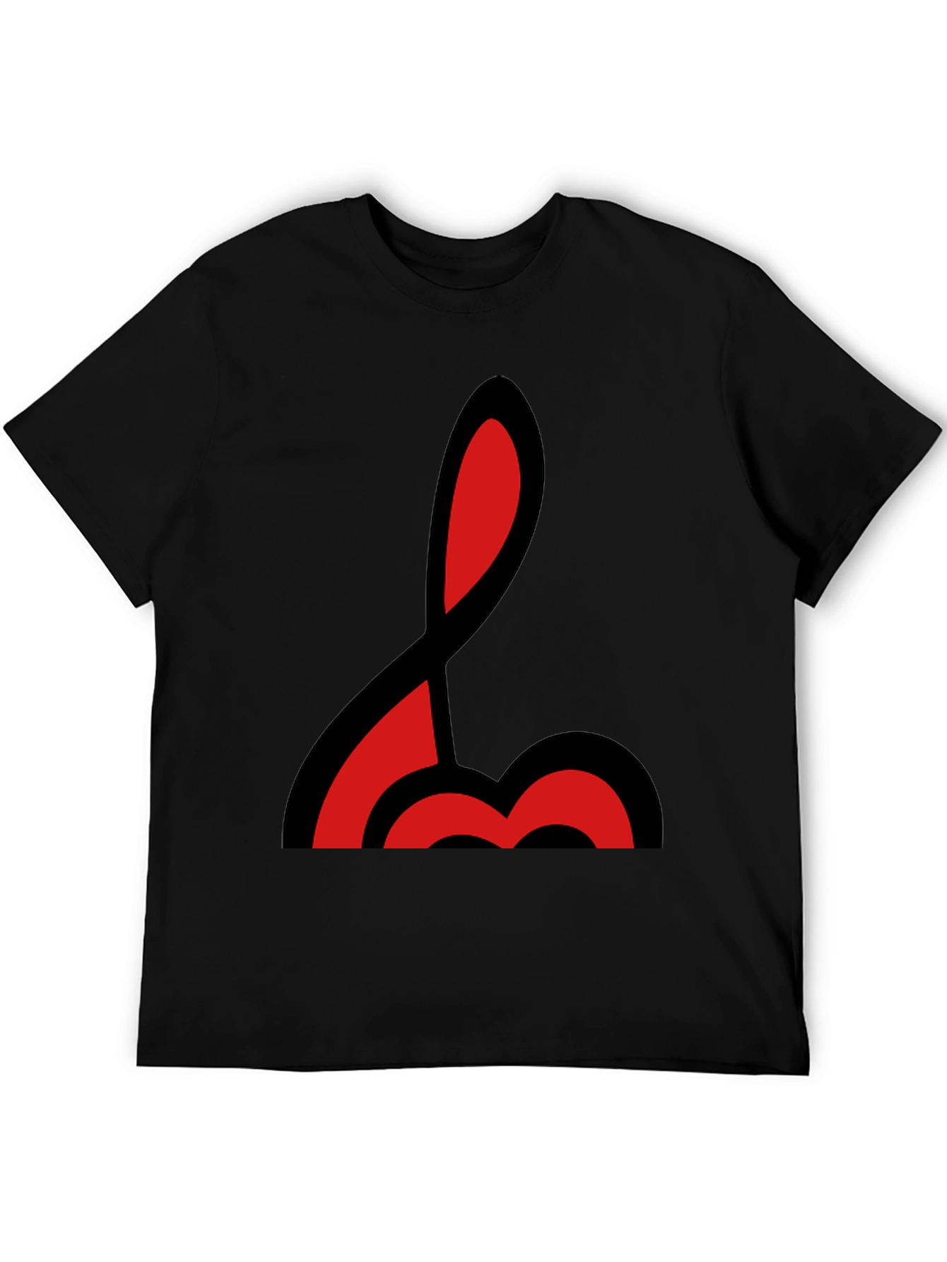 Abstract Red & Black Graphic T-Shirt