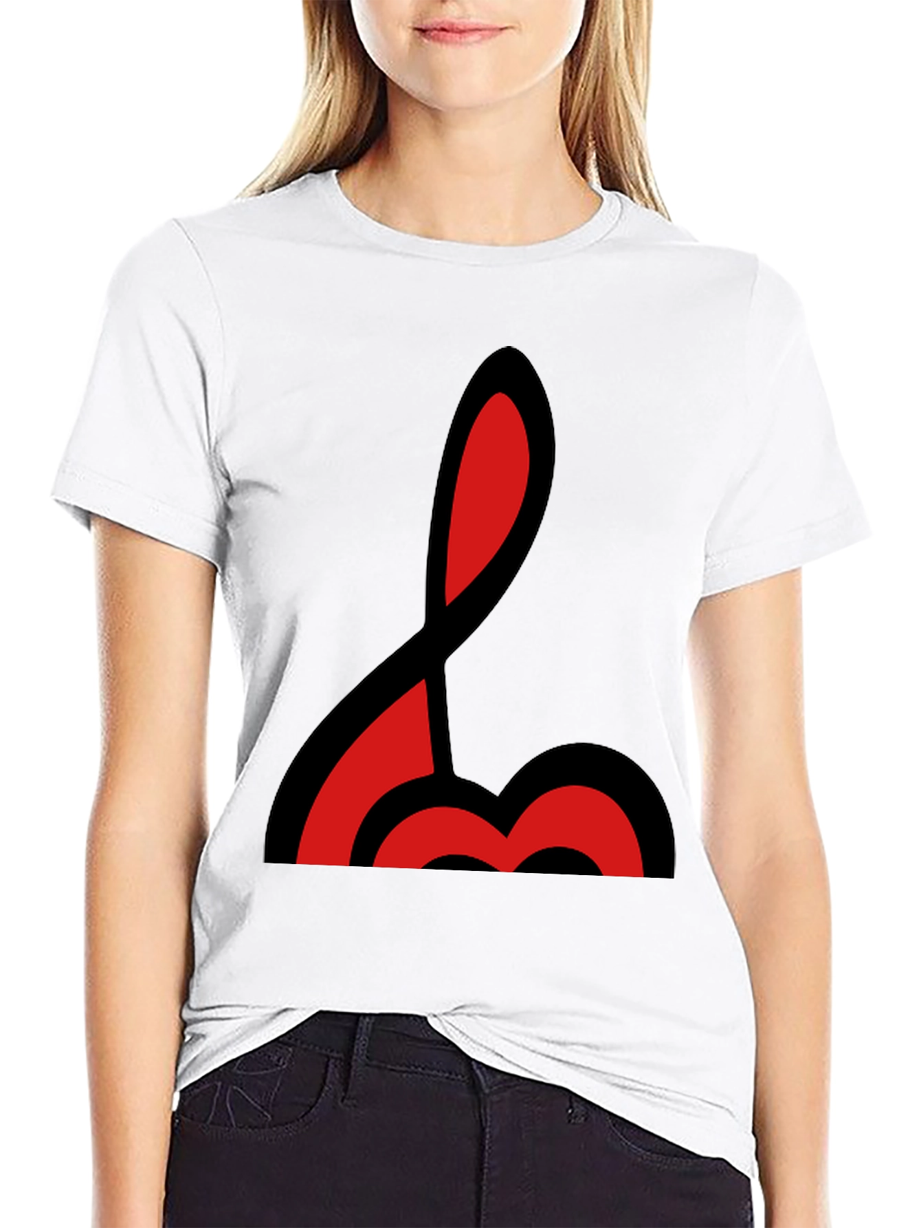 Abstract Red & Black Graphic T-Shirt