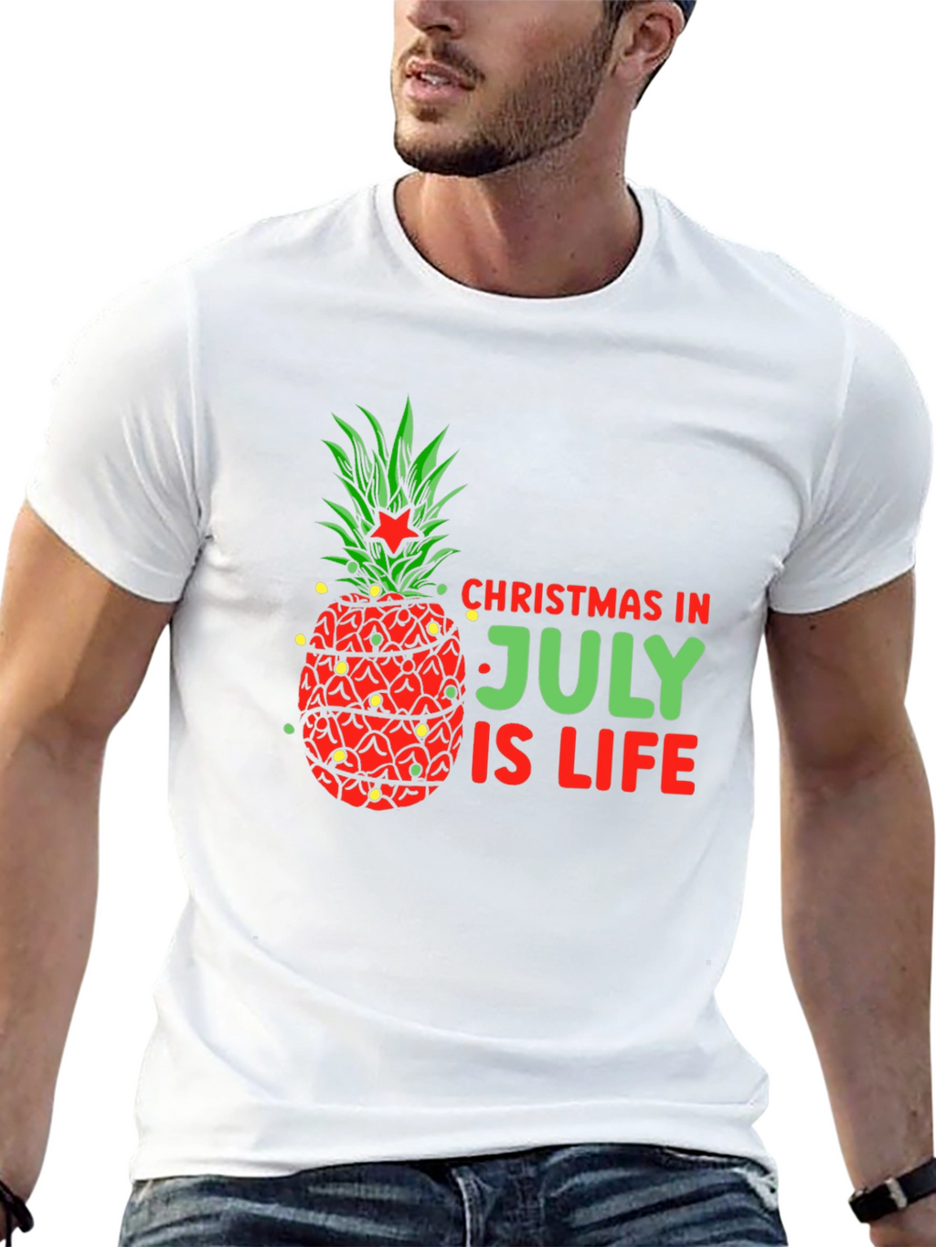 Christmas In July Pineapple T-Shirt