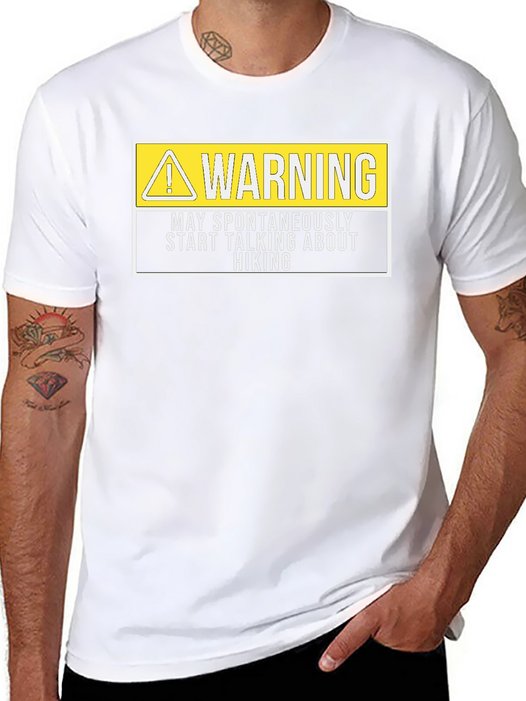 Warning Hiking T-Shirt - Spontaneous Hiking Talk