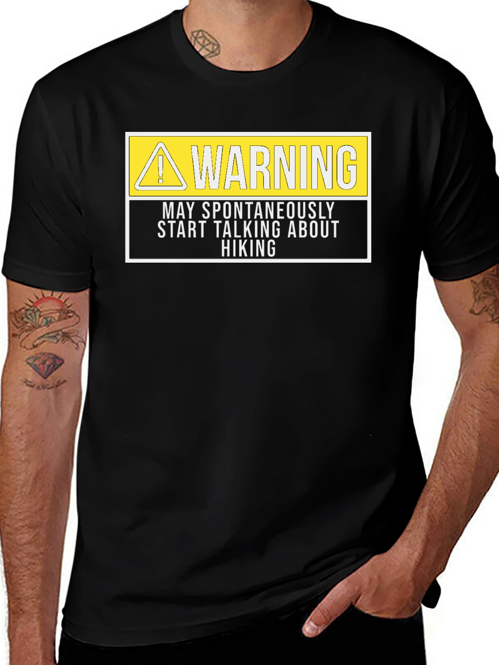 Warning Hiking T-Shirt - Spontaneous Hiking Talk
